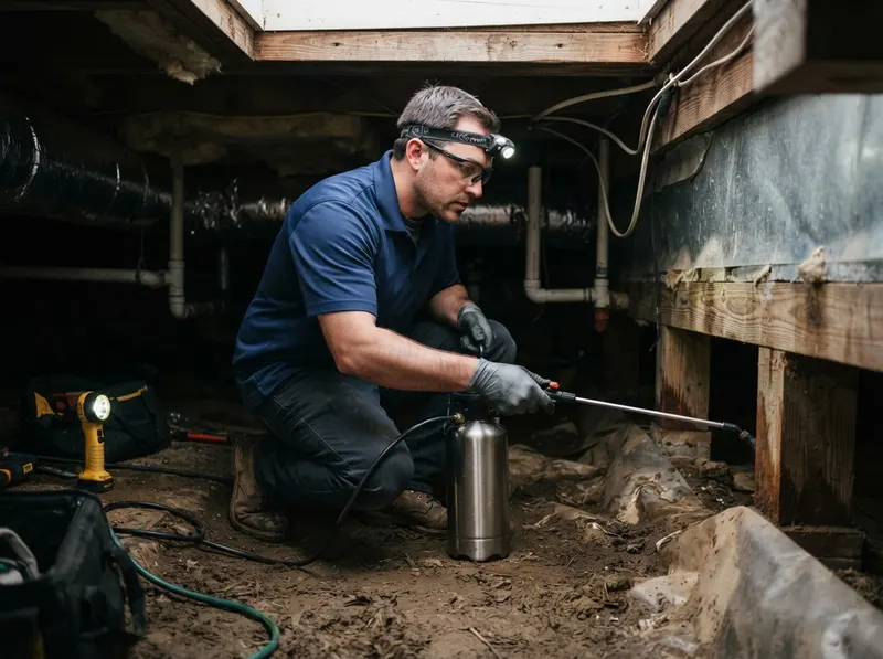 Crawlspace Pest and Moisture Treatment in Charleston, SC